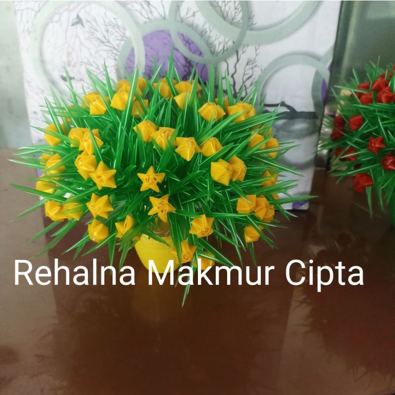 bunga sedotan kuning bunga hias bunga plastik kuning bunga kerajinan tangan bunga mawar