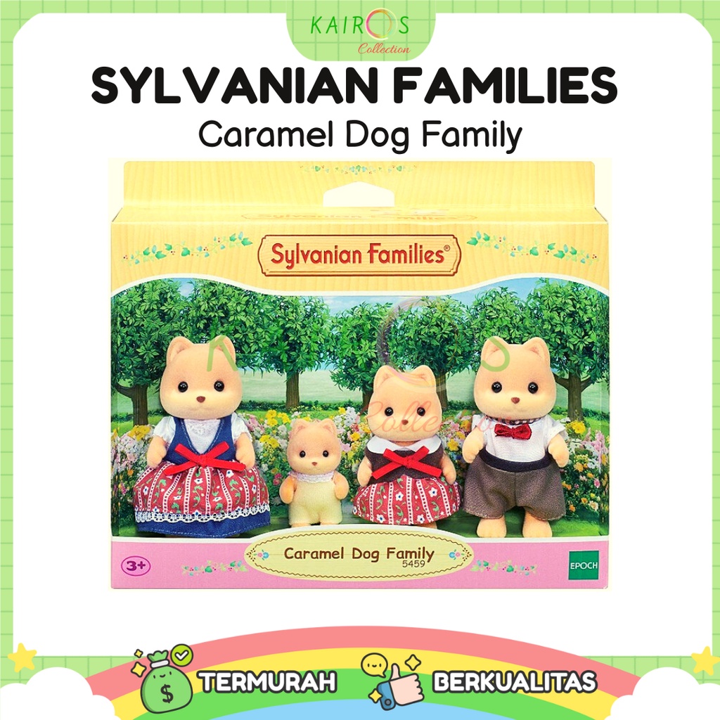 Sylvanian Families Caramel Dog Family