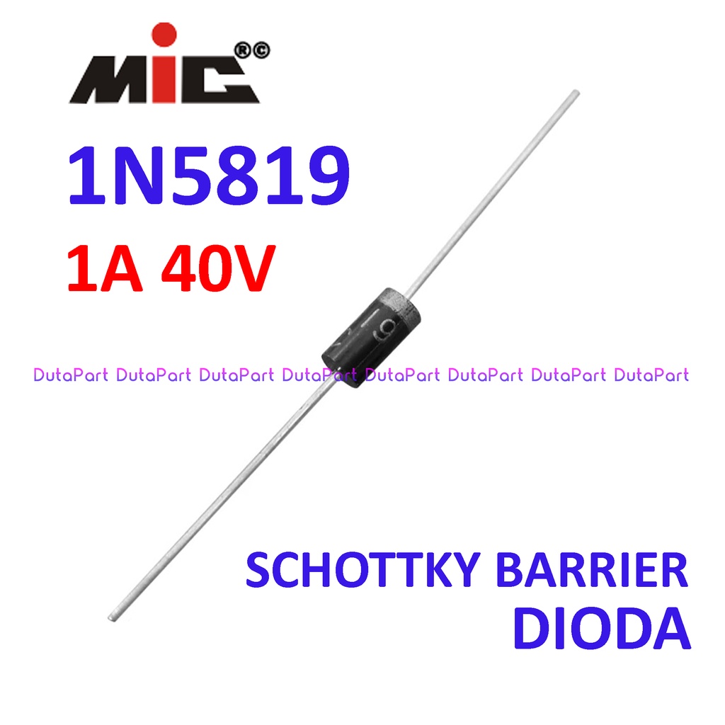 1N5818 1N 5819 1A 40V MIC Schottky Barrier Rectifier Dioda Diode