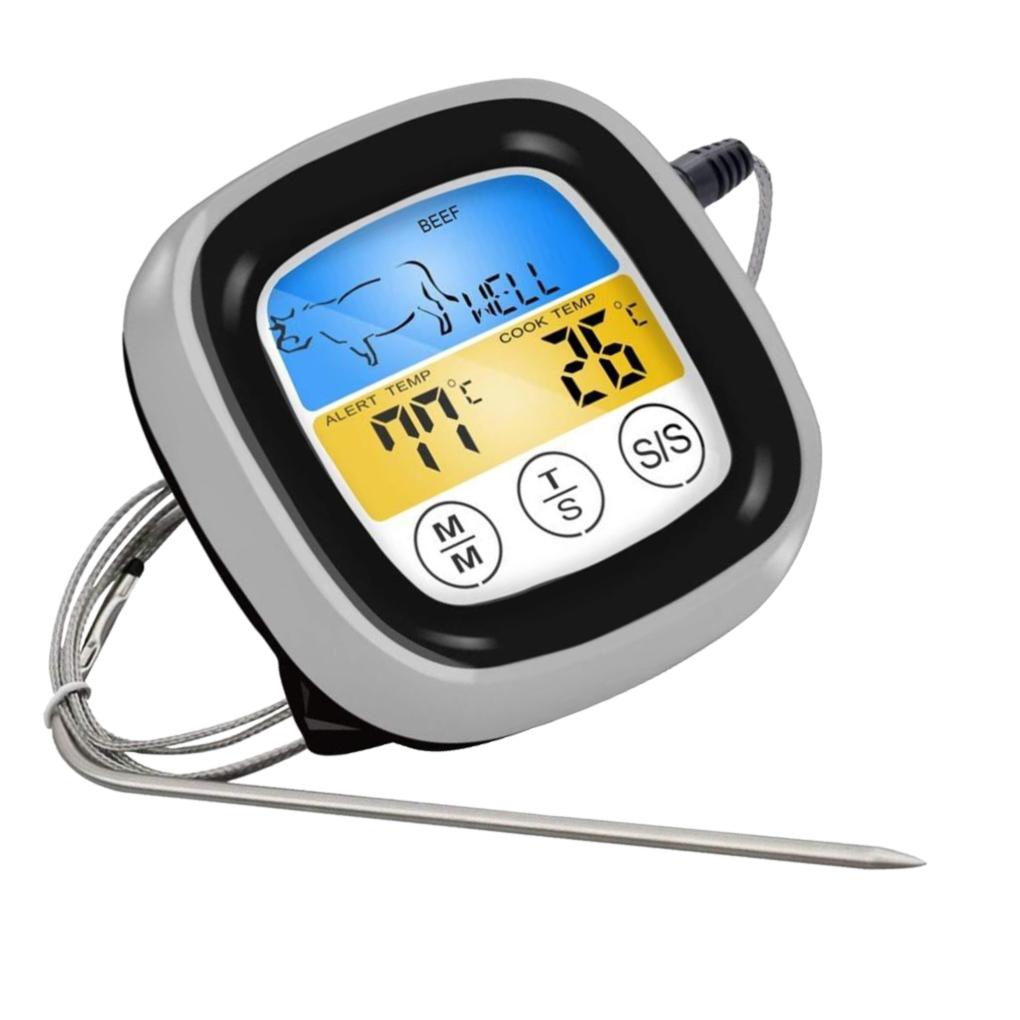 Digital Meat Kitchen Stainless Tahan Air Pengukur Suhu Daging Oven Masak BBQ Temperature Meter