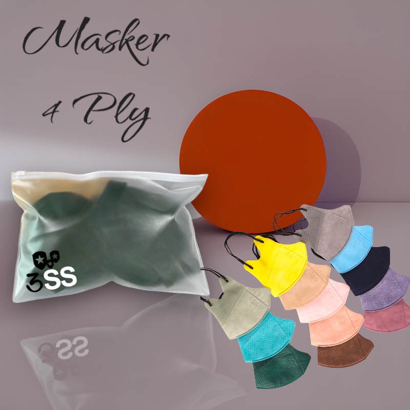 MASKER DUCKBILL WARNA 3SS 4PLY ISI 10PCS