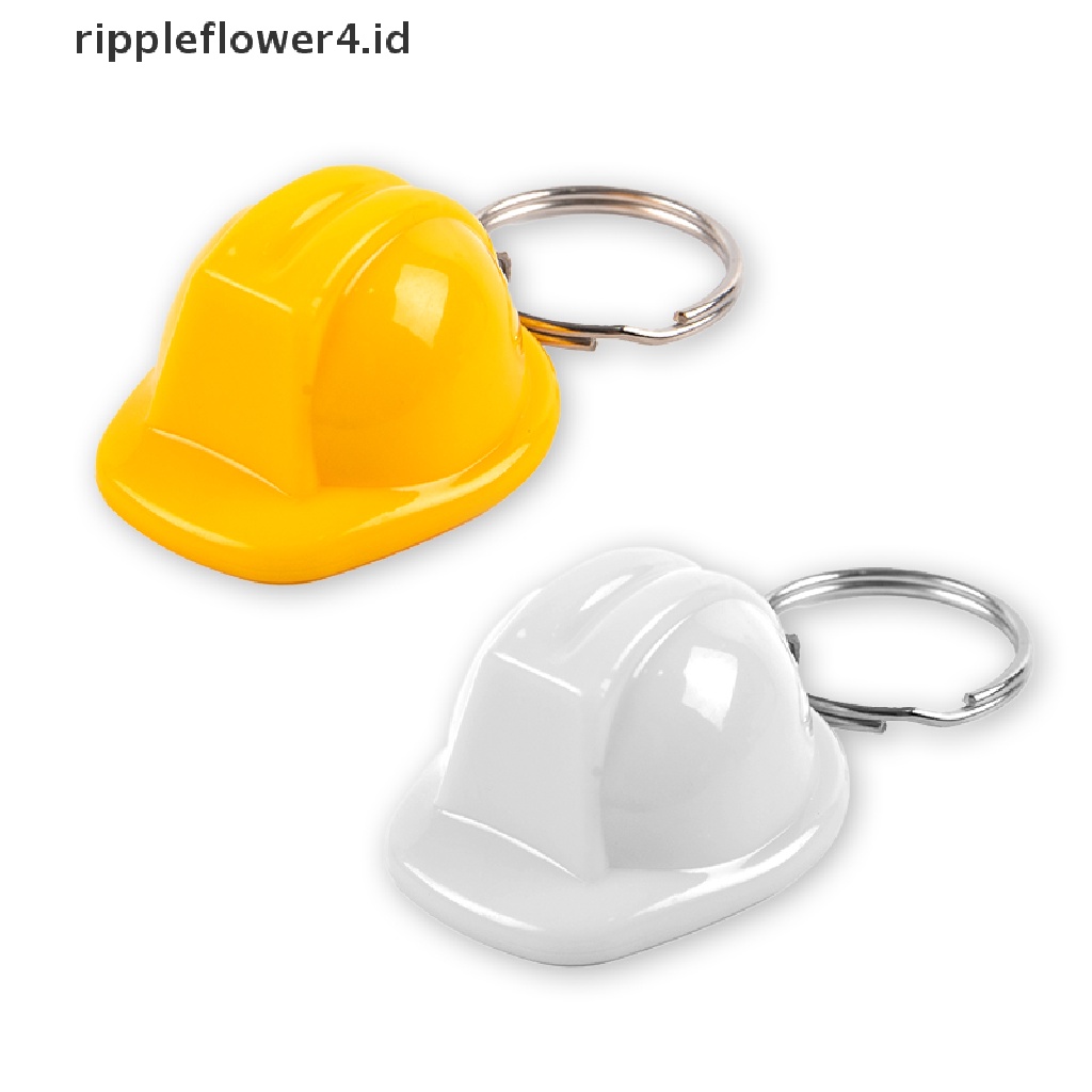 {rippleflower4.id} Helm Topi Keras Gantungan Kunci Liburan Kreatif Helm Safety Keying Perhiasan Hadiah~
