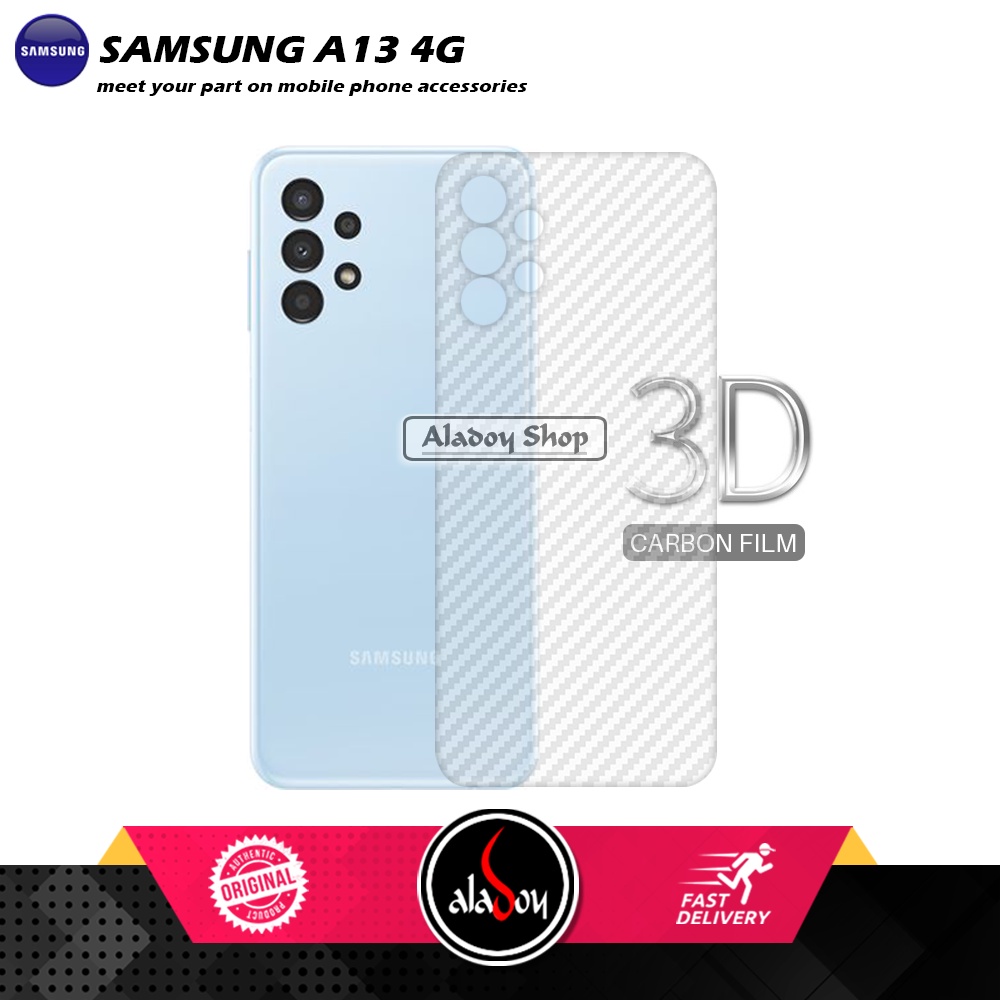 Paket 3IN1 Tempered Glass Layar Matte Anti Glare Samsung A13 4G Free Tempered Glass Camera dan Skin Carbon