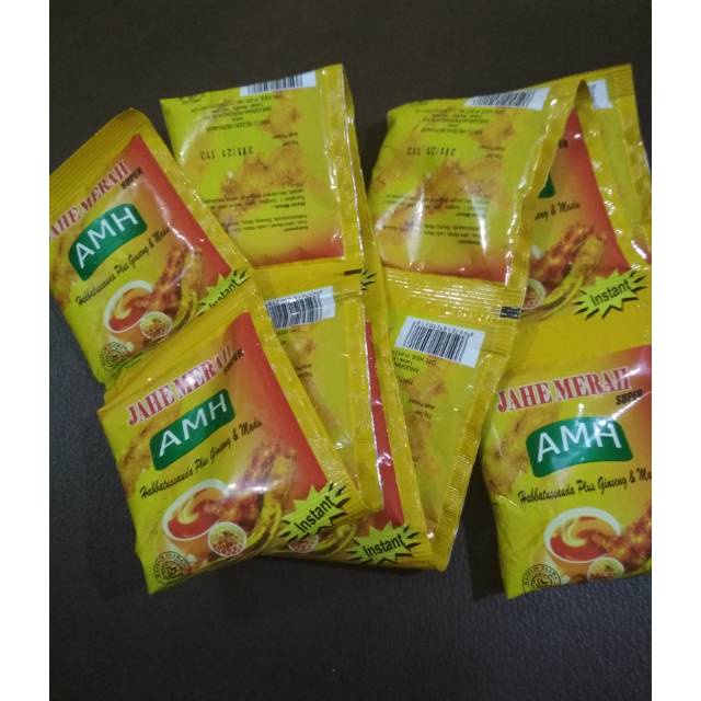 

Jahe Merah Super Amanah AMH Isi 12 Sachet harga 1 renceng renteng