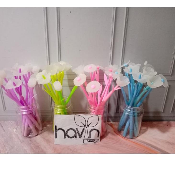 

[KODE 7QIJD] (12pc) pen gel bunga/gel pen bunga/pen INUL/pen MATAHARI
