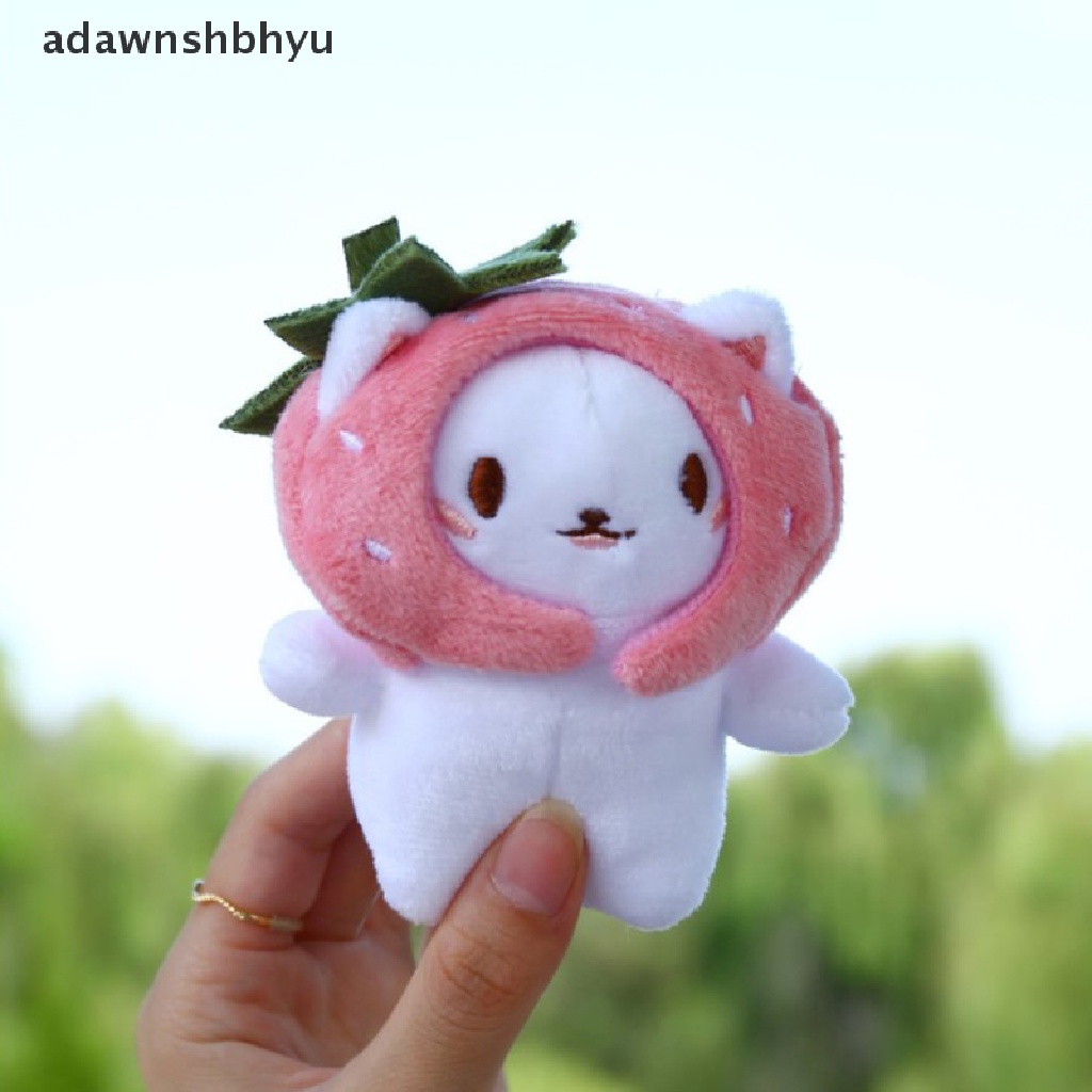 Adawnshbhyu 1pc Panda Kecil Plush Taiyaki Ikan Lucu Gantungan Kunci Mainan Empuk Plushie Keychain ID