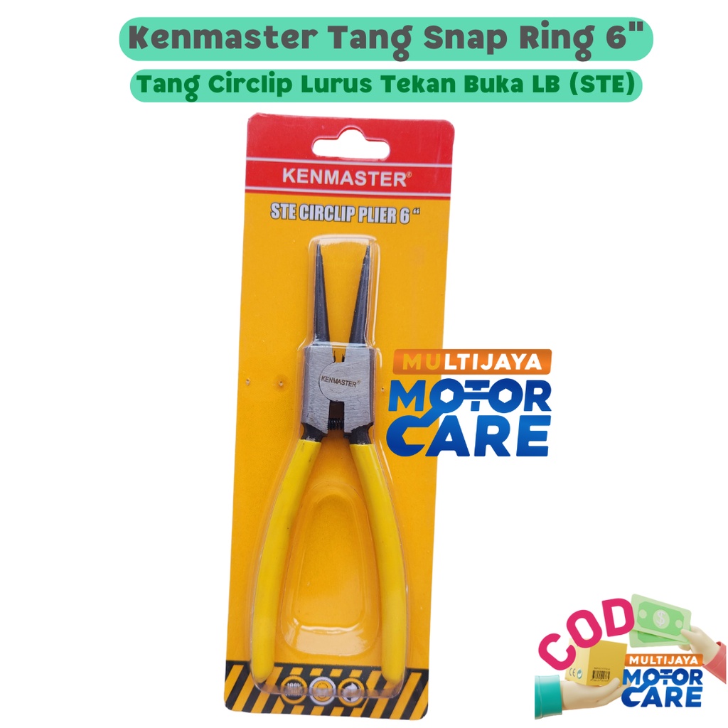 Kenmaster 4pcs Tang Snap Ring 6 Inch Tang Cirlip Set 4 Pcs Lurus Bengkok Buka Tutup STI STE BTI BTE