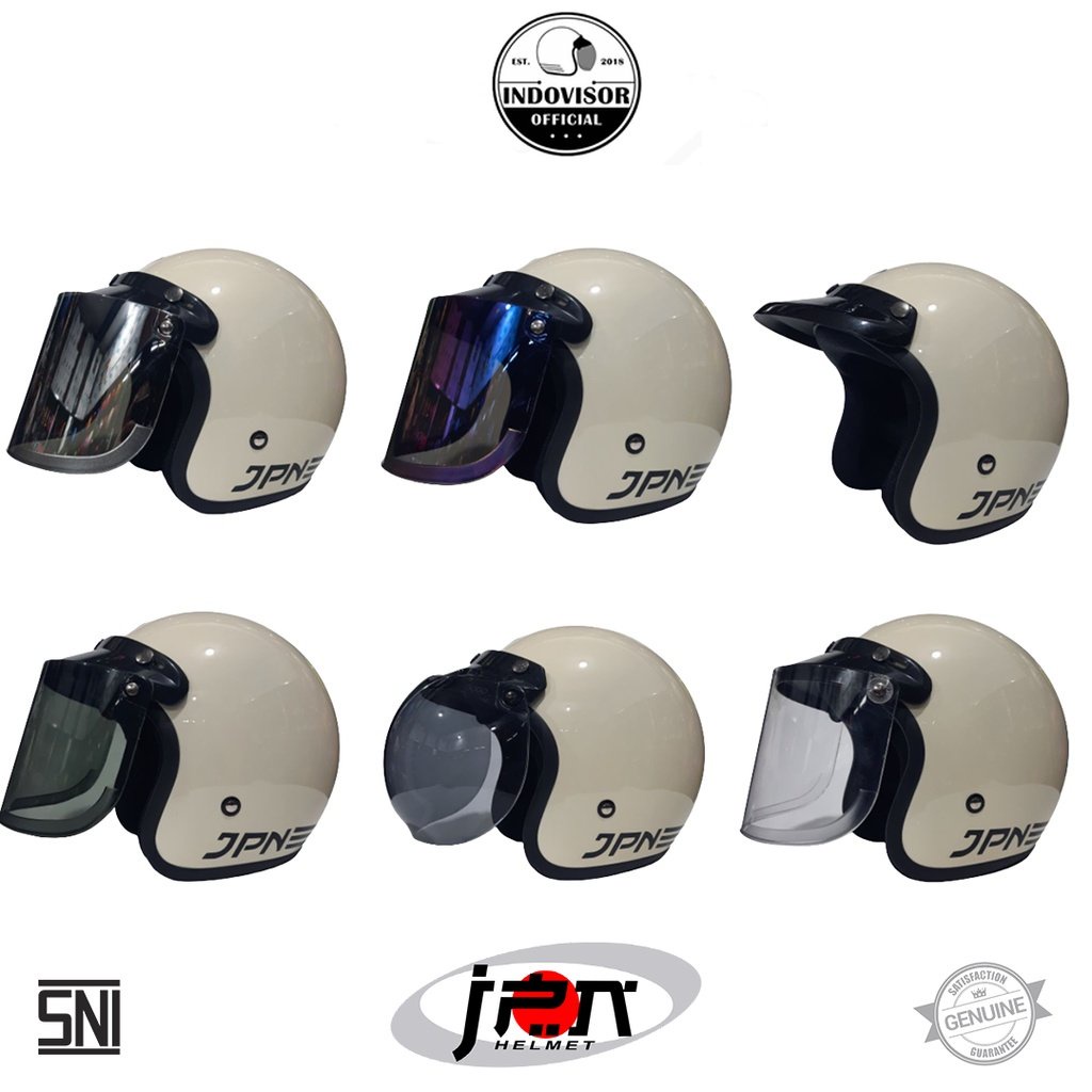 Helm JPN Warna Cream Glossy