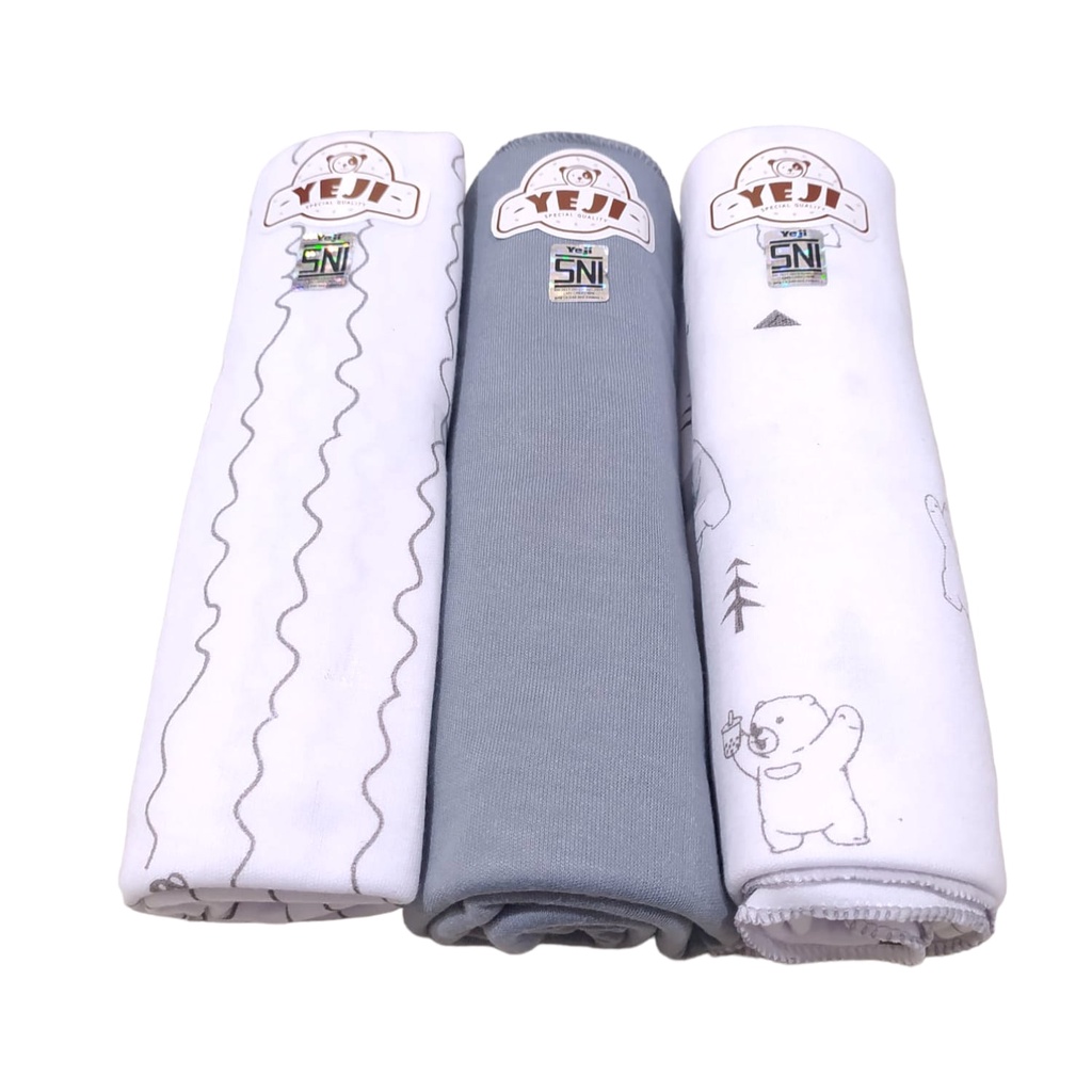 3 pcs Kain Bedong Bayi Newborn SNI Katun Mix Warna Multifungsi