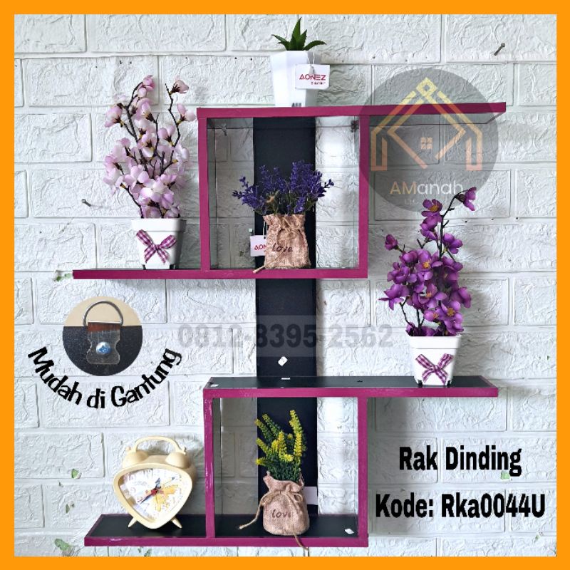 [COD] RAK BENTUK 2 KOTAK S MINIMALIS - RAK DINDING MINIMALIS RKA0044