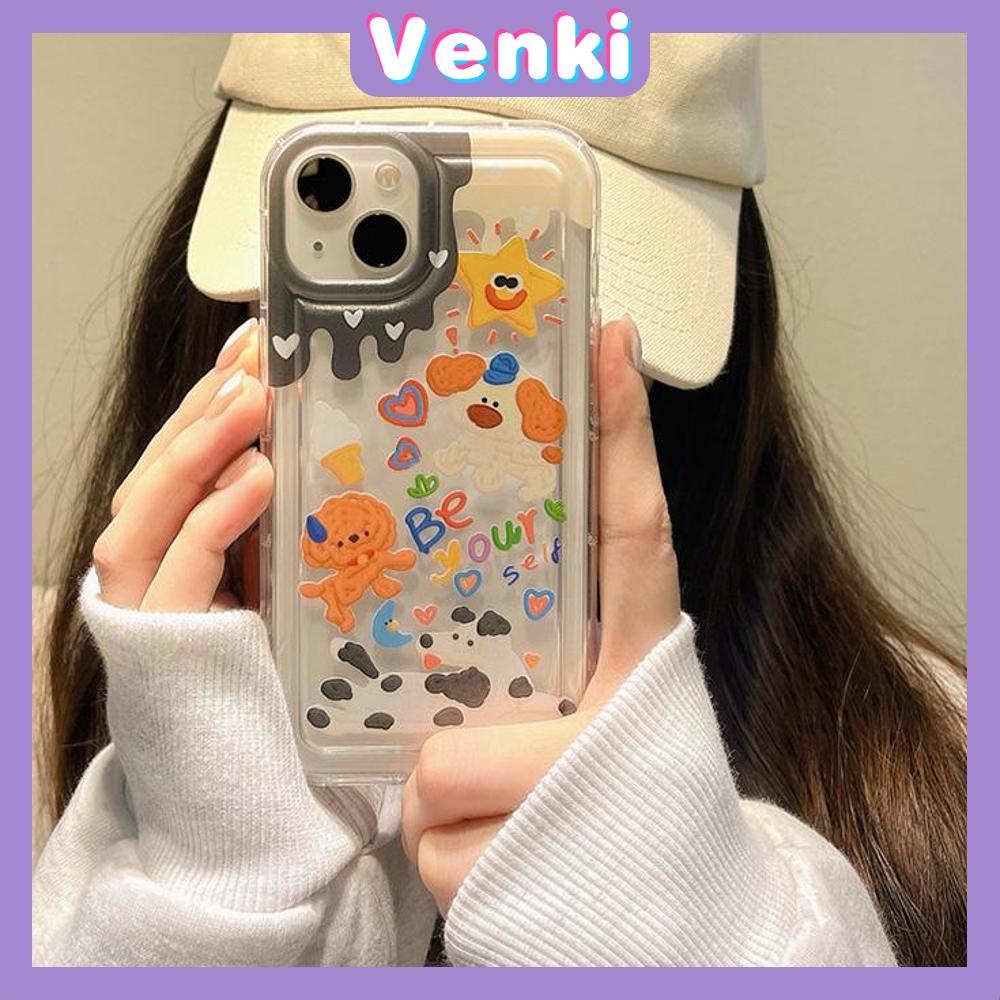 Case For iPhone 14 Pro Max TPU Soft Jelly Airbag Clear Case Cute Cartoon Cat and Dog Camera Protection Shockproof For iPhone 14 13 12 11 Plus Pro Max 7 Plus X XR