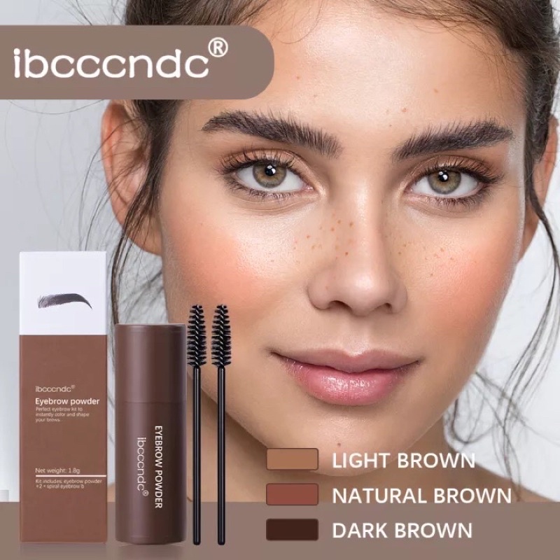 IBCCCNDC EYEBROW POWDER  Cetakan Alis Instan Eyebrow Stamp Alis Waterproof dengan 10 Model Cetakan Alis/Maycreate stempel eyebrow