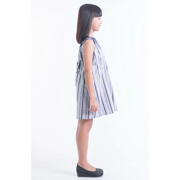 BATEEQ GIRL DRESS COTT PRINT FG17/004B NAVY