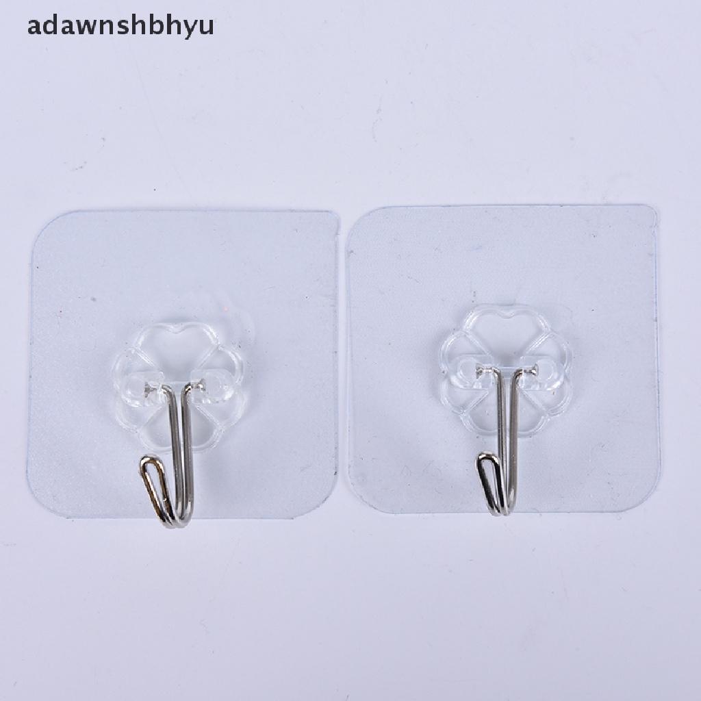 Adawnshbhyu 1x Bermanfaat Kuat Bening Suction Cup Sucker Dinding Kait Gantungan Untuk Dapur Kamar Mandi ID