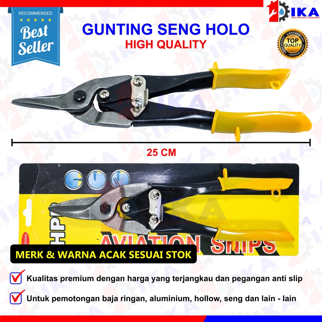 Gunting Hollow - Holo - Baja Ringan - Seng GUNTING SENG AVIATION SNIPS 10 INCH Gunting baja ringan / gunting plat GUNTING SENG Gunting Hollow Heavy Duty - Holo - Baja Ringan - Seng