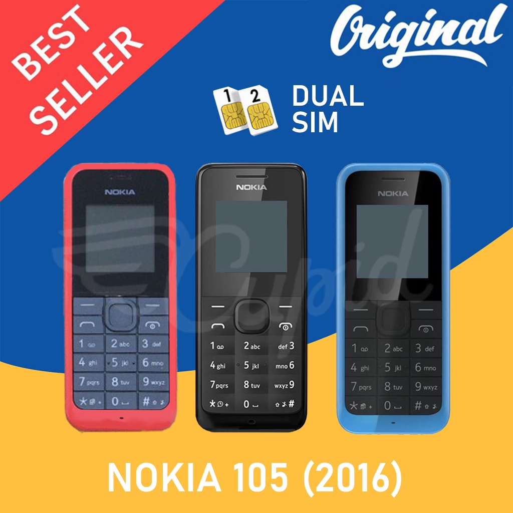 CUPID Nokia 105 2016 FM Hp murah Mobile Phone Dual SIM