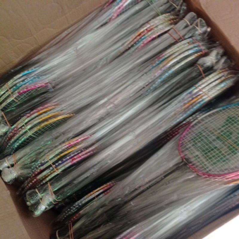 Raket Badminton Bulutangkis Yonex Murah Senar Terpasang Sambungan T Tarikan 21 Lbs