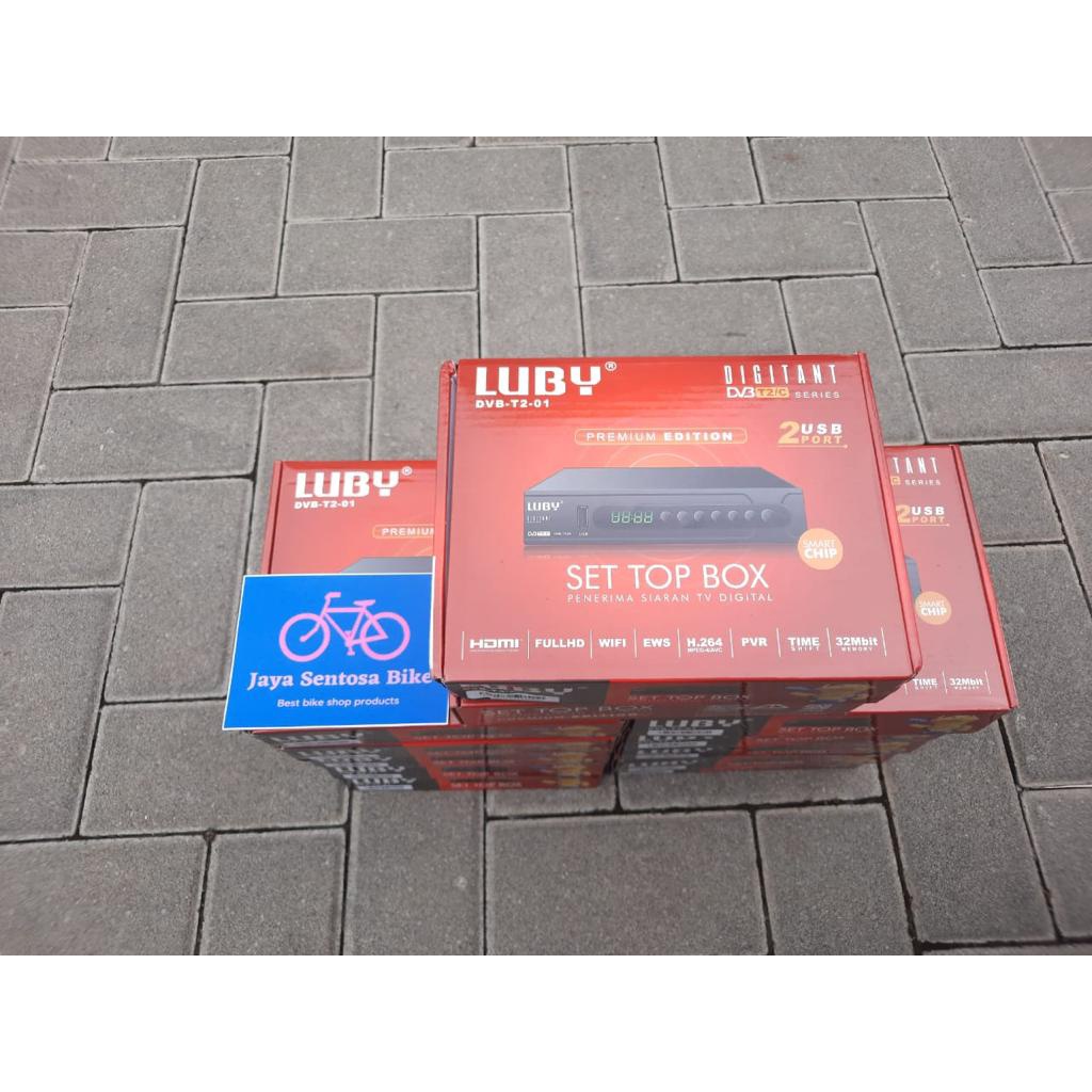 REALPICT!!! Set Top Box LUBY Tipe DVB-T2-01 Siaran TV Digital Receiver