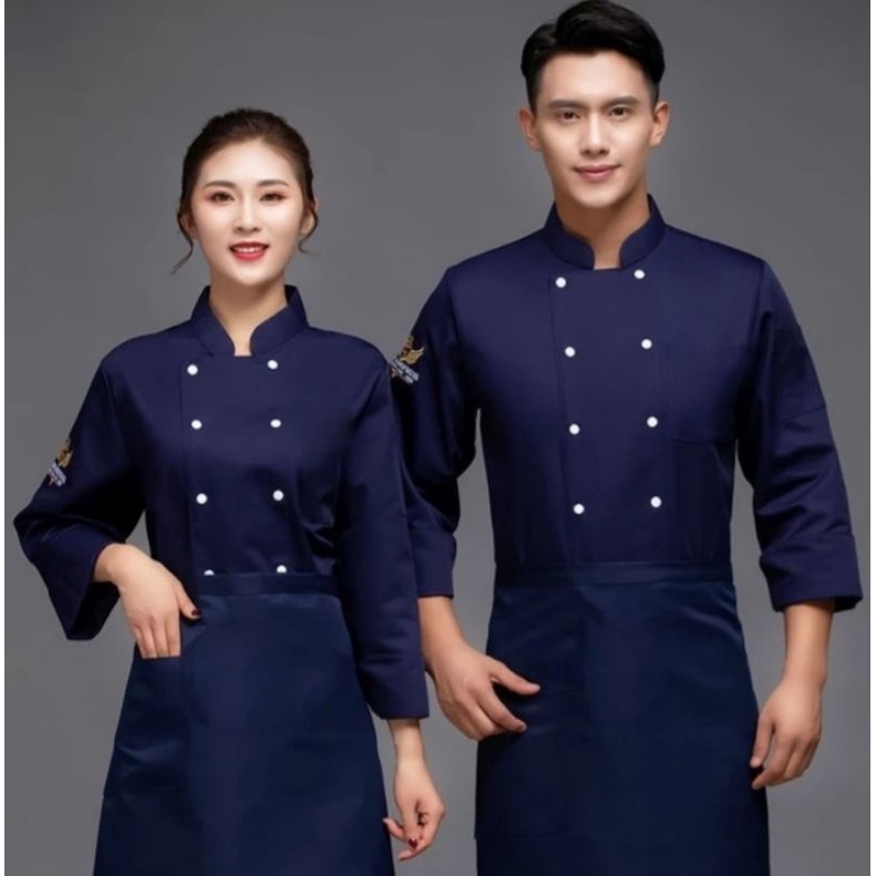 Chef Jacket Big Size Kancing double