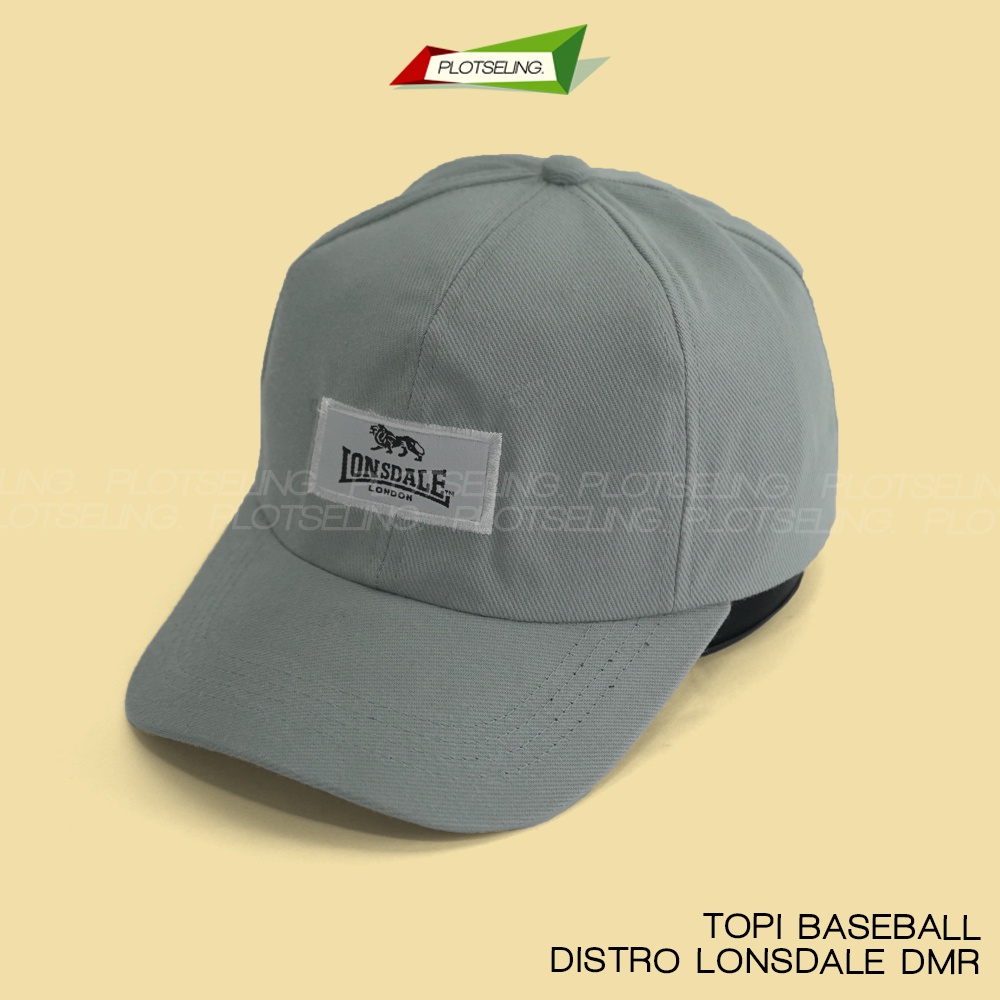 Topi Baseball Polo LONSDALE LONDON Kasual Distro Pria Wanita Abu Cream Hijau Navy Merah Bahan DMR Tebal Ukuran All Size Clip Besi