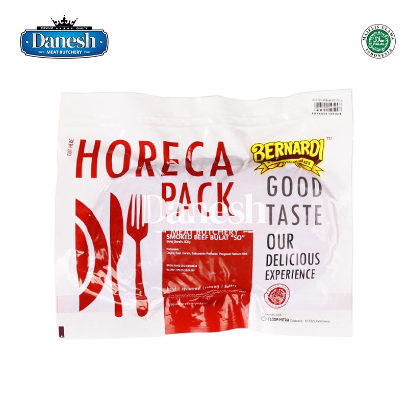 BERNARDI Horeca Pack Smocked Beef Bulat SO 500G Daging isi Burger Frozen Food Makanan Beku Halal
