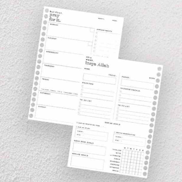 

BISA COD WEEKLY PLANNER BY THE GANG OF FUR