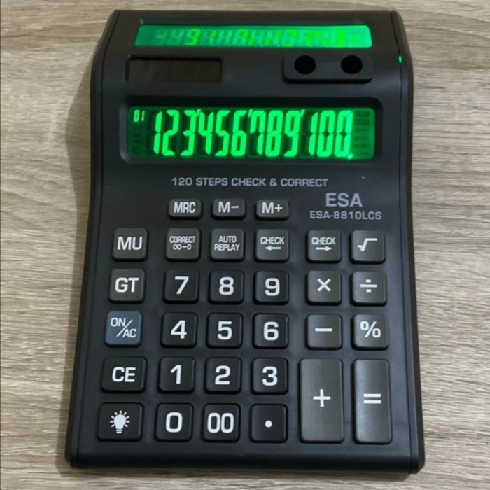 

ESA-8810LCS 12 DIGIT CALCULATOR 2 LAYAR HIJAU- KALKULATOR NYALA 8810 #ORIGINAL