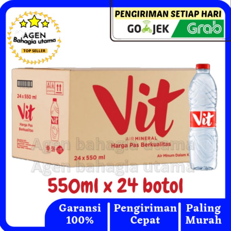 Jual Air Mineral Vit 550 Ml 1 Dus Isi 24 Botol Shopee Indonesia 9351