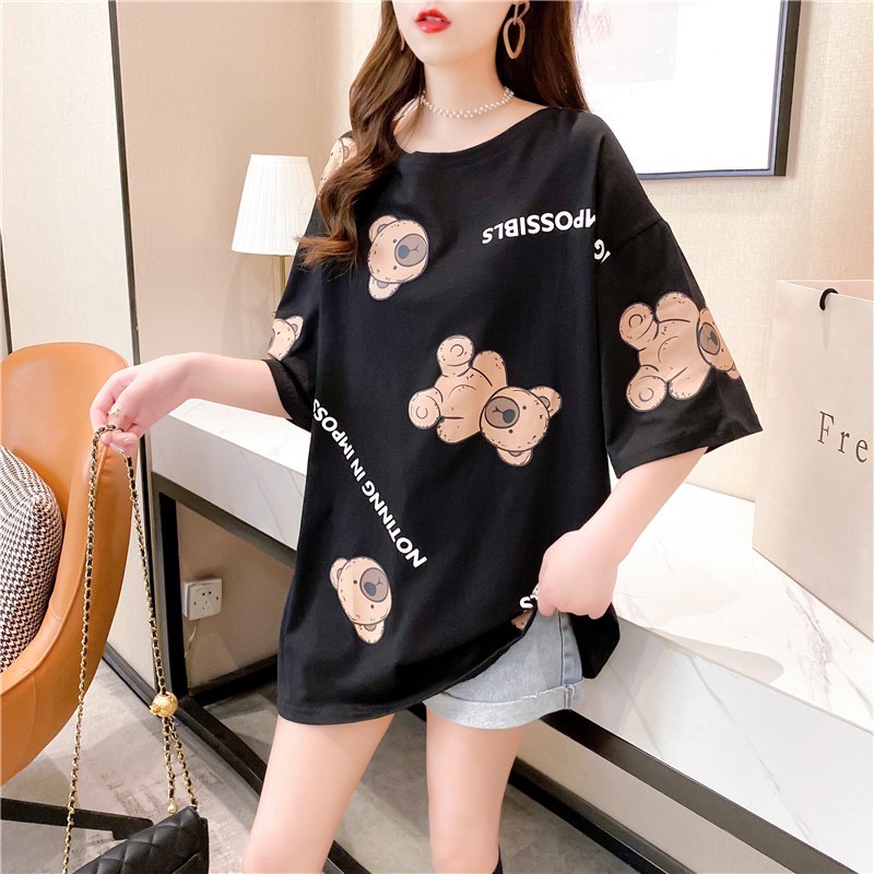 OVERSIZED TEE IMPOSSIBLE BEAR / Atasan Oversized Bigsize / Oversized Import / Oversized Unisex