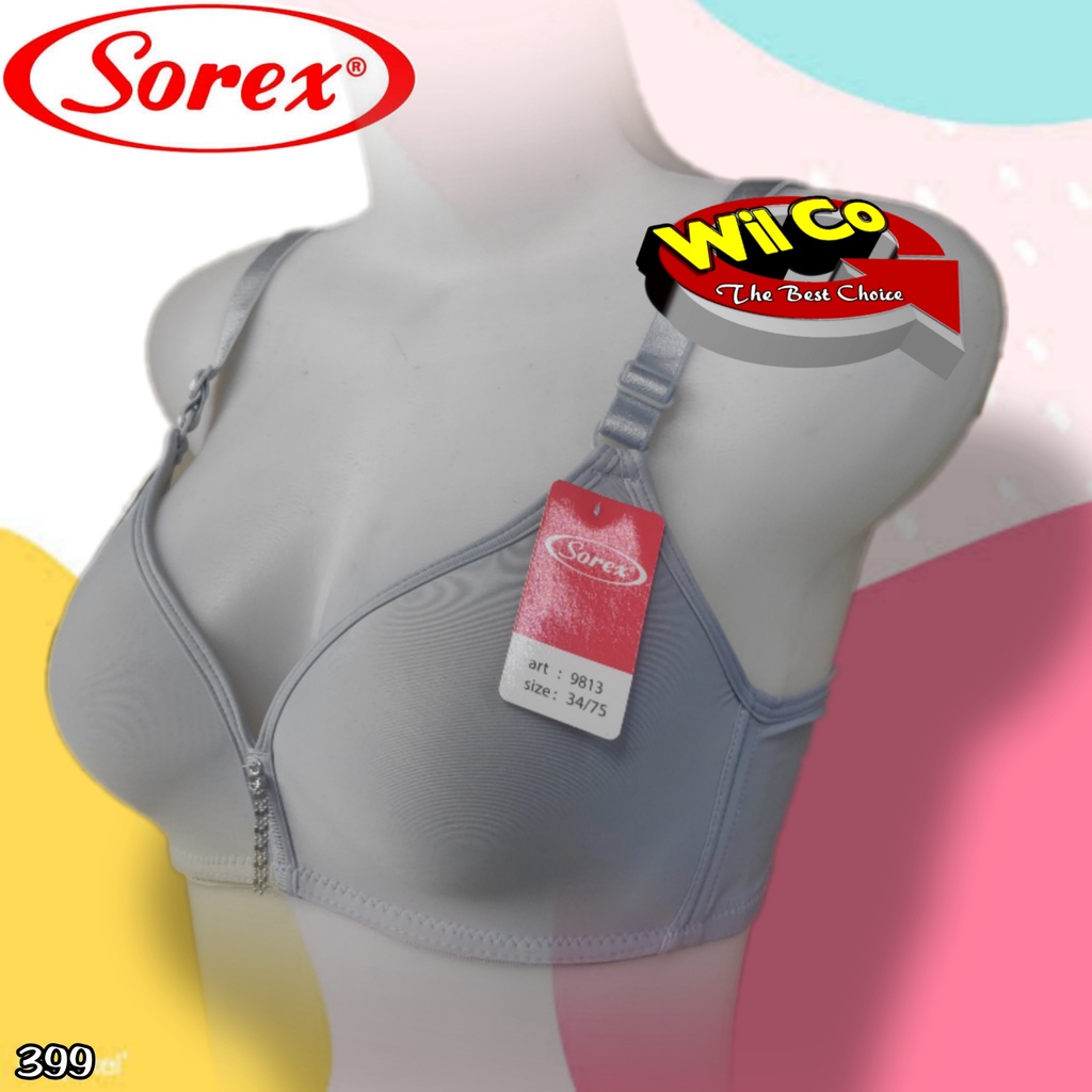 K399 - BRA/BH WANITA SOREX SILKY SOFT BUSA TANPA KAWAT CUP C SIZE 34 - 40 TIGA PENGAIT