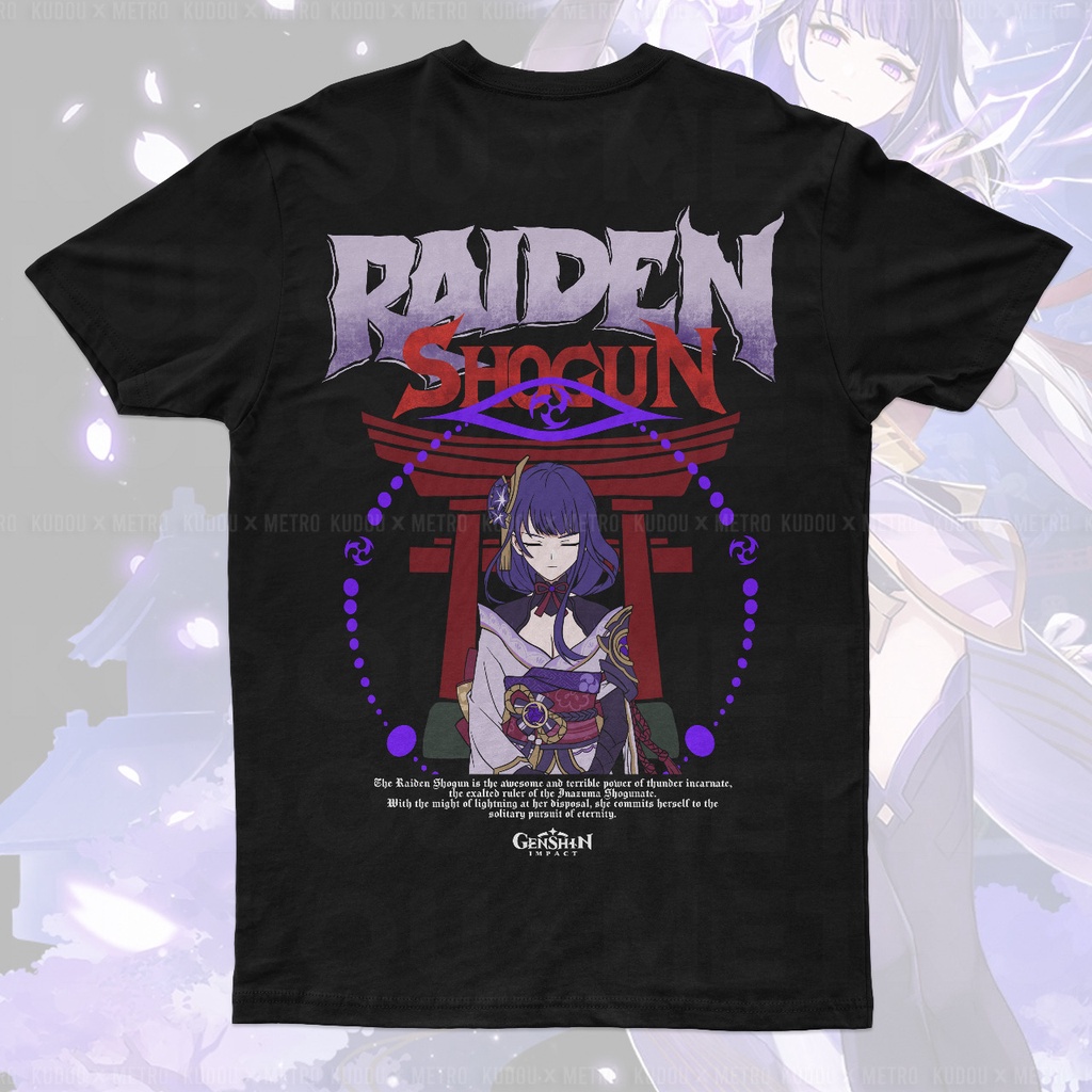 Tshirt Raiden Shogun Genshin Impact Anime Gaming Premium Unisex