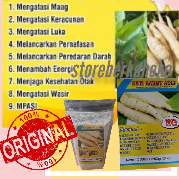 

Tepung Pati Garut Original 100% 1KG / Arrowroot Powder / Irut Asli