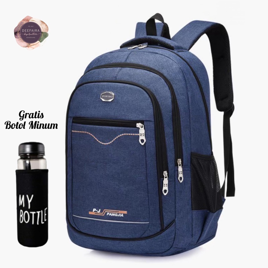 Tas Ransel Bakcpack Pria Motif Gnx887 Free Botol Minum Untuk Smp Sma &amp; Kuliah