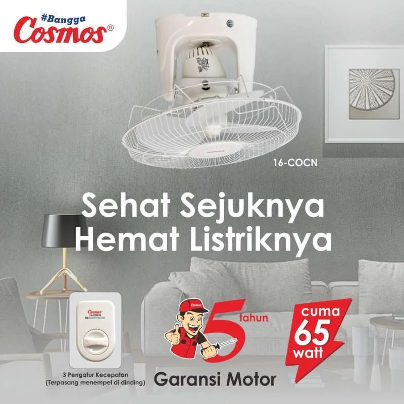 COSMOS 16 COCN Kipas angin dinding tempel 65 watt