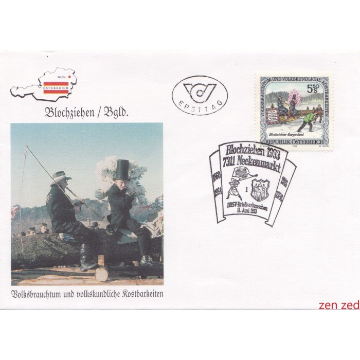 

A497 Prangko Austria FDC 1993 Folklore & Legends 1 Pcs