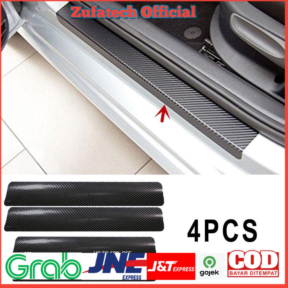 KARLOR Stickers Carbon Fiber Anti Gores untuk Mobil - D-704 - Black