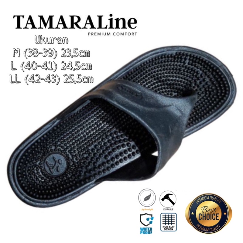 Sandal Jepit Rematik Kesehatan Karet Pria Wanita Unisex Dewasa / Remaja - TAMARALINE 190 / Bahan Premium Lentur Empuk Ringan Kuat Anti Slip Anti Air / Model Sandal Casual Santai Rumah Hotel Outdoor Kamar Mandi Murah Original