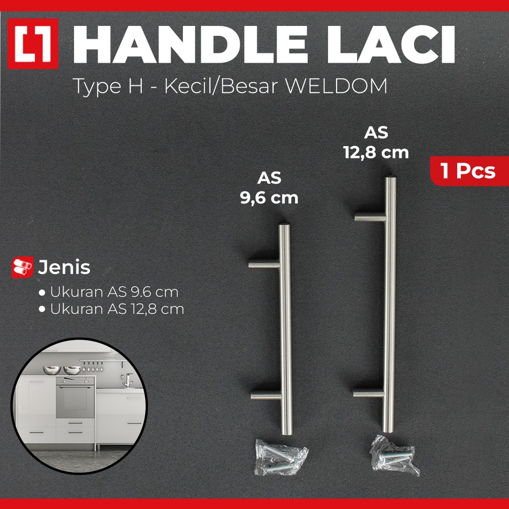 Tarikan Gagang Handle Lemari Meja Laci Furniture Pipa - Weldom