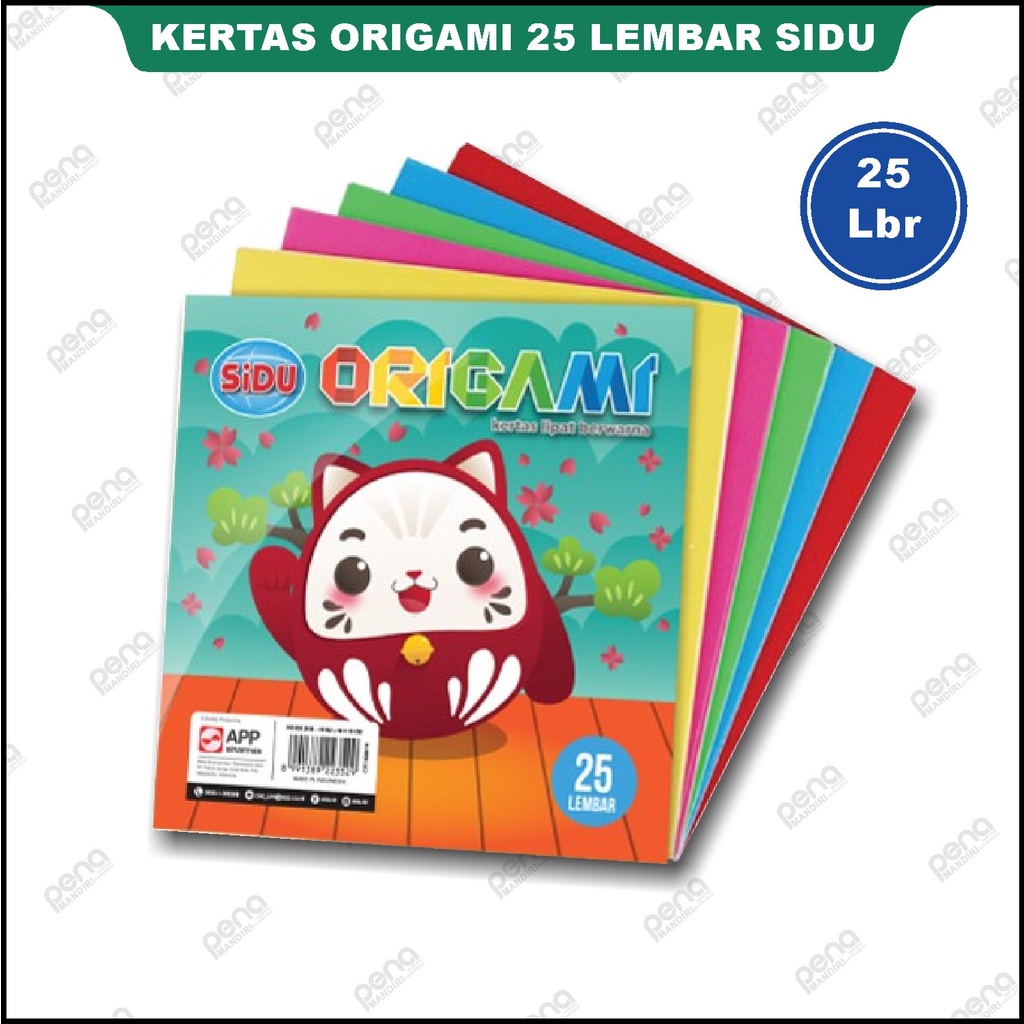 KERTAS ORIGAMI KERTAS WARNA 25 LEMBAR SIDU