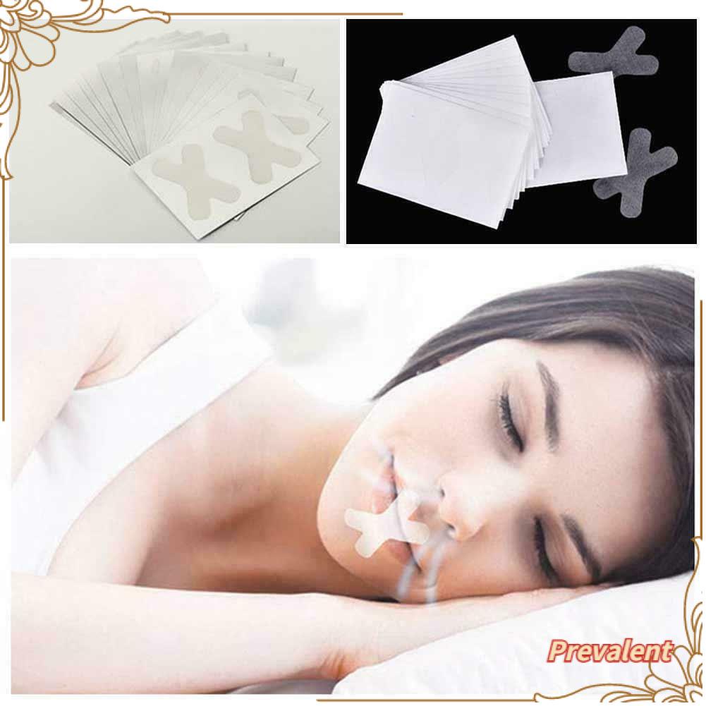 Preva 30Pcs Snore Blocker Stopper Panas Buka Mulut Pernapasan Tidur Strip X Tipe Malam Digunakan Bantuan Tidur