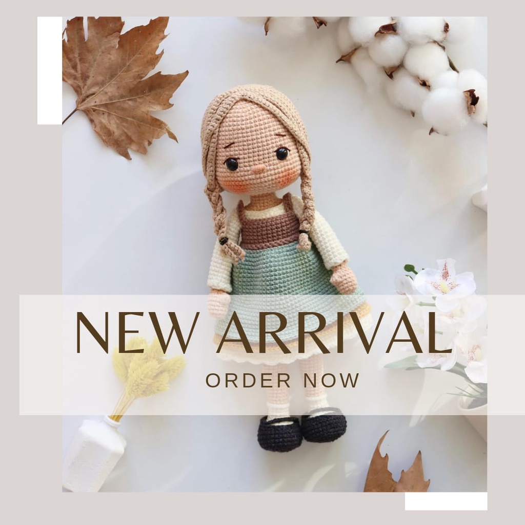 BONEKA RAJUT ANAK PEREMPUAN 40CM