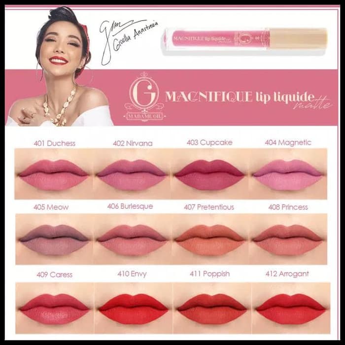 (READY &amp; ORI) Madame Gie Magnifique Lip Liquide Matte dan Nude Classic Series - MakeUp Lip Cream Lipstik