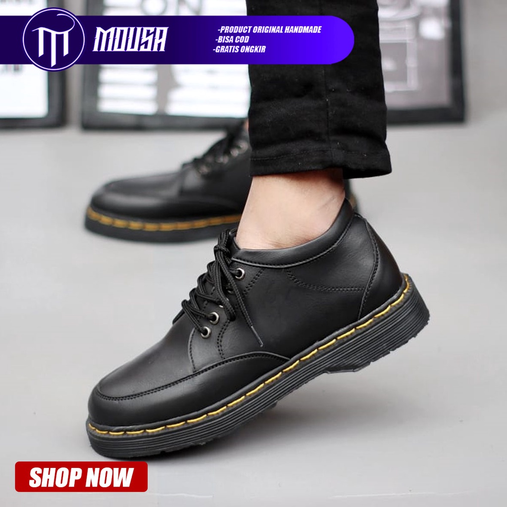 Sepatu Formal Pria Kasual Casual Hitam Low Boots Kulit Sintetis Mousa King