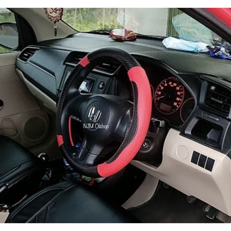 Sarung stir mobil honda jazz - brio - citi / Sarung stir mobil Mobilio - WRV - Civic Asli MBtech