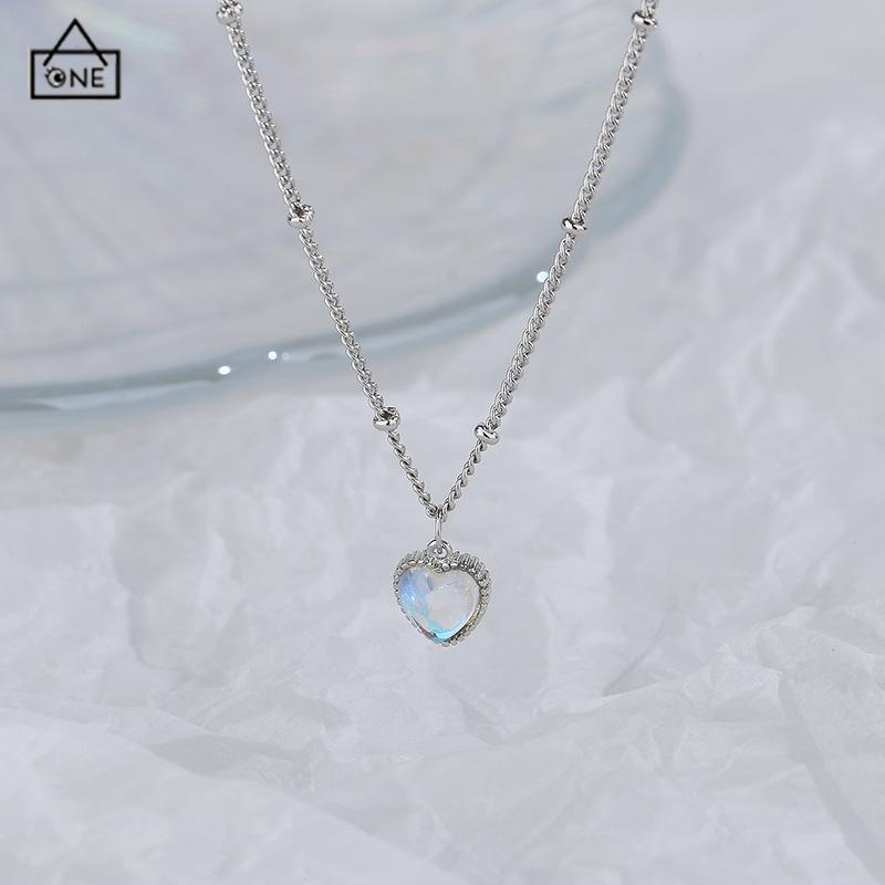 COD❤️Kalung Rantai Multilayer Liontin Hati Aksen Zircon gradual Cinta Klavikula Gaya Korea Untuk Perhiasan Wanita-A.one