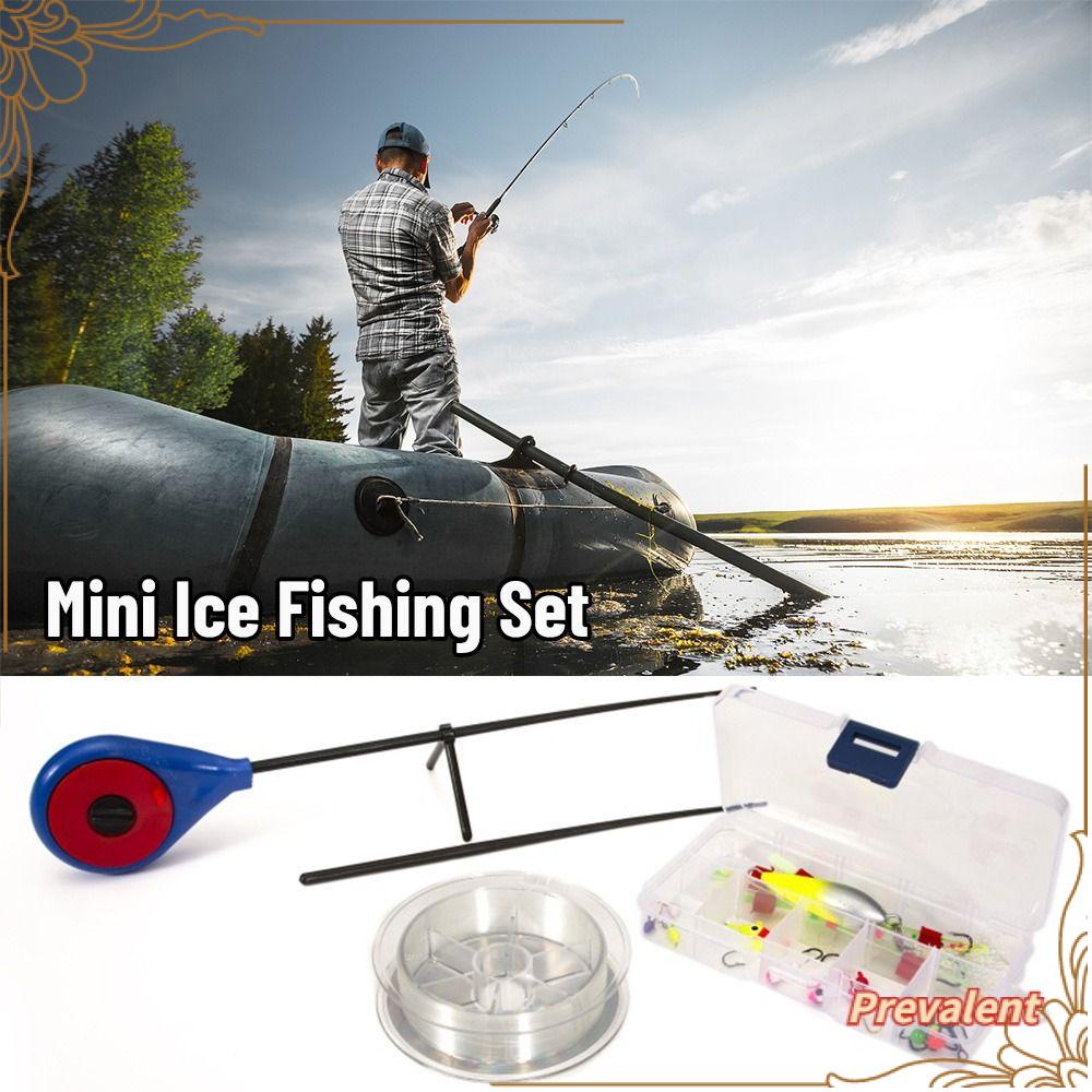 Preva Winter Ice fishing Lure set Pancing Buatan Jigging Walleye Lead Hard Hook