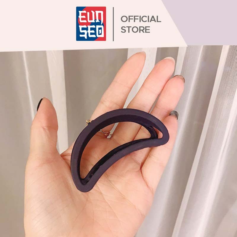 EUNSEO Jepit Rambut Matte Sabit 7cm Semi Circle Matte Hair Claw Clips Fashion Korea