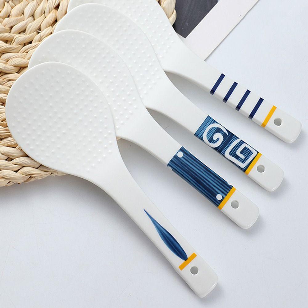 [Elegan] Rice Paddle Cooking Anti Karat Tableware Alat Makan Sendok Saji Keramik