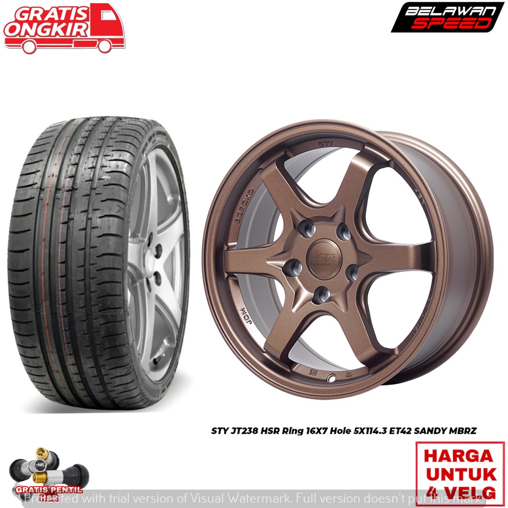 PAKET VELG MOBIL PALING MURAH RING 16 HSR STY PLUS BAN ACCELERA/FORCEUM UNTUK ERTIGA BRV XPANDER CAM