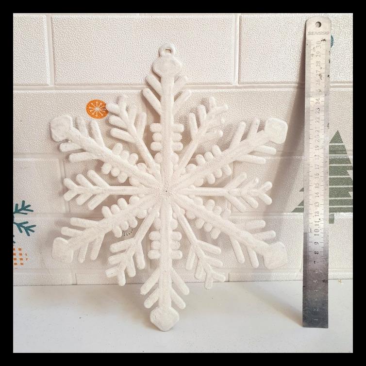 

SNOWFLAKE JUMBO PUTIH KEPINGAN SALJU FROZEN HIASAN POHON NATAL MURAH BARU